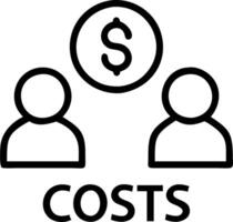 Business team analyzing cost trends in collaborative workspace copy space vector