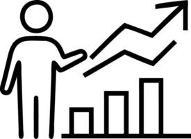 Business strategist planning growth on plain background Set 4 vector