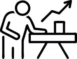 Business strategist planning growth on plain background vector