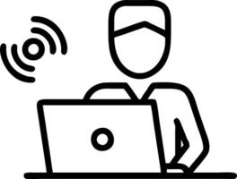Business professional using telemedicine software on laptop ample copy space vector