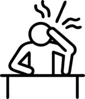 Business professional feeling stressed with falling graph in soft abstract background copy space vector
