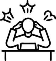 Business professional feeling overwhelmed with data on glossy background copy space Set 2 vector