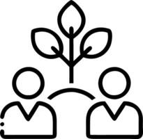 Business networking event in botanical garden with copy space vector
