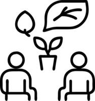 Business leaders discussing green policies in modern sustainable office with copy space Set 5 vector