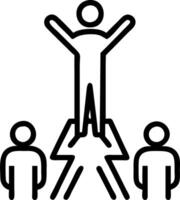 Business leader empowering team members on plain background Set 4 vector