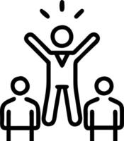 Business leader empowering team on glossy background Set 2 vector