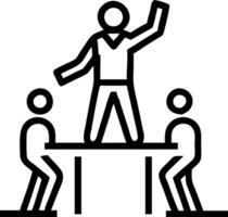 Business leader empowering team on glossy background Set 3 vector