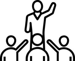 Business leader empowering team members on plain background Set 5 vector
