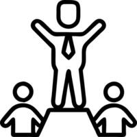 Business leader empowering team members on plain background Set 3 vector