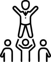 Business leader empowering team members on plain background vector