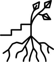Business graph growing from tree roots with bokeh background Set 2 vector