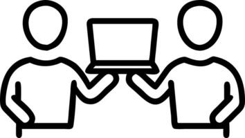Business graduates holding laptops in glossy office copy space on left Set 6 vector