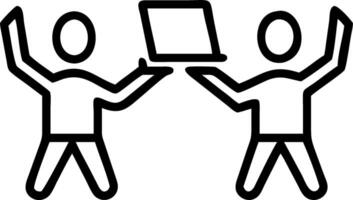 Business graduates holding laptops in glossy office copy space on left Set 2 vector