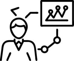 Business executive using AI powered strategic planning tools in office copy space vector