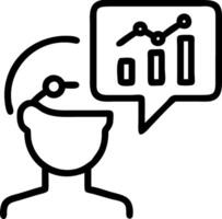 Business executive using AI powered financial forecasting tools with bokeh background copy space vector
