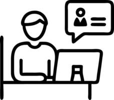 Business executive using AI driven CRM system on glossy desk copy space vector