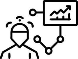 Business executive using AI driven supply chain analytics tools in macro copy space vector