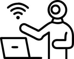 Business executive interacting with AI powered virtual reality tools in close up copy space vector