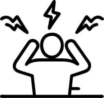 Business executive feeling stressed with multiple screens in bokeh digital art copy space Set 5 vector