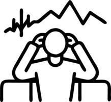 Business executive feeling anxious with market volatility in soft abstract setting copy space Set 2 vector