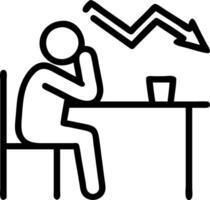 Business executive feeling anxious with market volatility in soft abstract setting copy space vector