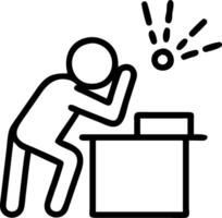 Business executive experiencing data overload on glossy desk copy space vector