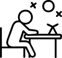 Business executive dealing with strategic failures on plain desk copy space vector