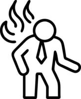 Business executive experiencing burnout in bokeh digital art environment copy space vector