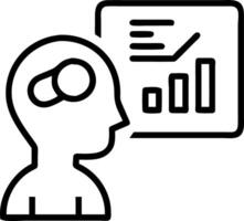 Business executive analyzing AI driven business intelligence dashboard in macro copy space vector