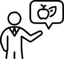 Business consultant advising on sustainable practices implementation vector