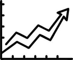 Business chart with green upward arrow and copy space vector