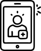 Bokeh telemedicine virtual assistant interface copy space vector