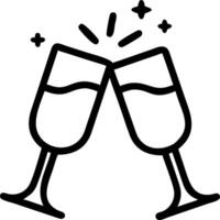 Bokeh digital art of champagne glasses clinking with sparkling backgrounds copy space below. Set 2 vector