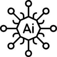 Bokeh digital art of AI neural networks with copy space vector