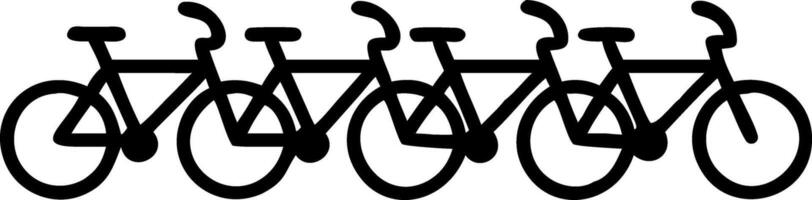 Bokeh digital art of bicycles lined up with soft background and copy space on the side. vector