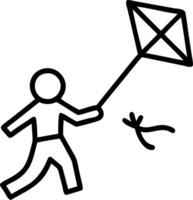 Bokeh digital art of a silhouette of a boy flying a kite with ample copy space below. vector