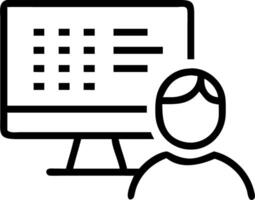 Analyst overwhelmed by complex spreadsheets vector