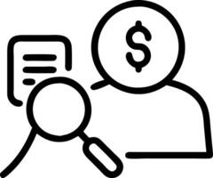 Accountant reviewing financial reports with a magnifying glass Set 5 vector
