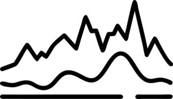 Abstract waveforms forming landscape with copy space vector