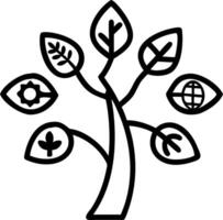 Abstract tree with leaves of different flags and copy space vector