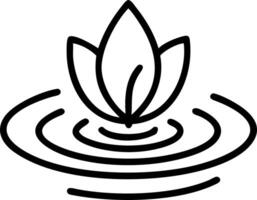 Abstract water ripple effect with leaf floating in center vector