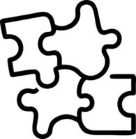 Abstract puzzle shapes isolated on white background vector