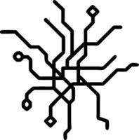 Abstract network of lines forming city map with copy space vector