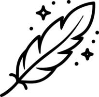 Abstract image of feather floating with soft bokeh lights vector