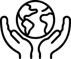 Abstract hands holding earth with business elements overlay Set 2 vector
