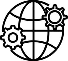 Abstract globe with mechanical gears and soft glow vector