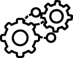 Abstract gears of different colors interlocking with copy space vector
