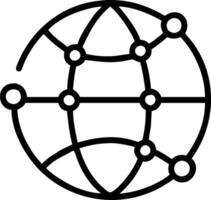 Abstract globe made of interconnected lines over a soft bokeh background vector