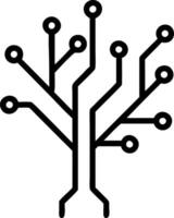Abstract digital tree with circuit branches and copy space vector