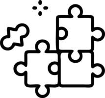 Abstract digital puzzle pieces coming together with bokeh background and copy space. vector